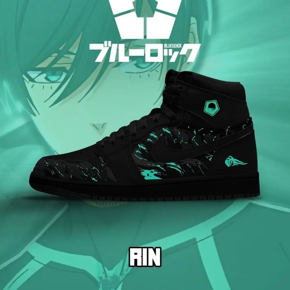 Rin Blue Lock AJ1 High Top Shoes