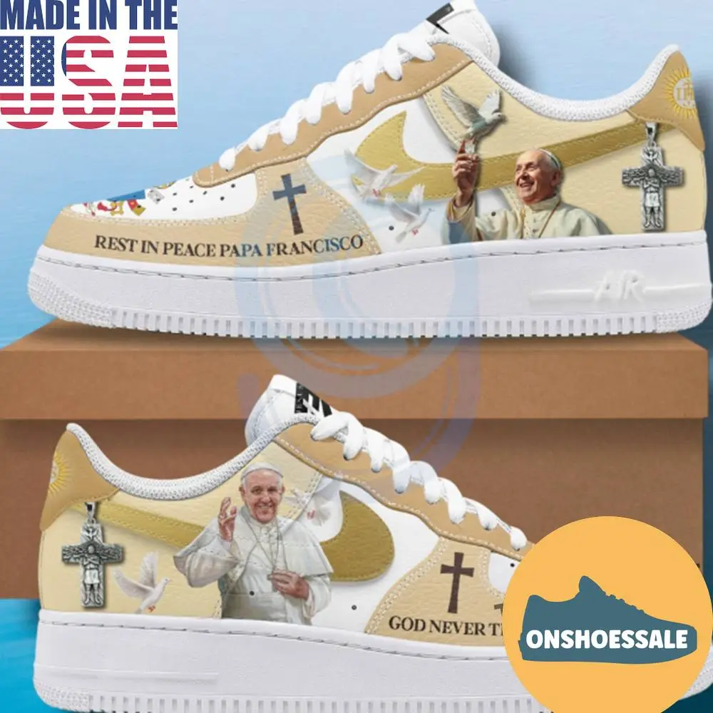 Rip Pope Francis Papa Francisco Air Force Shoes, Gift For Fans - Best Gift Shoes