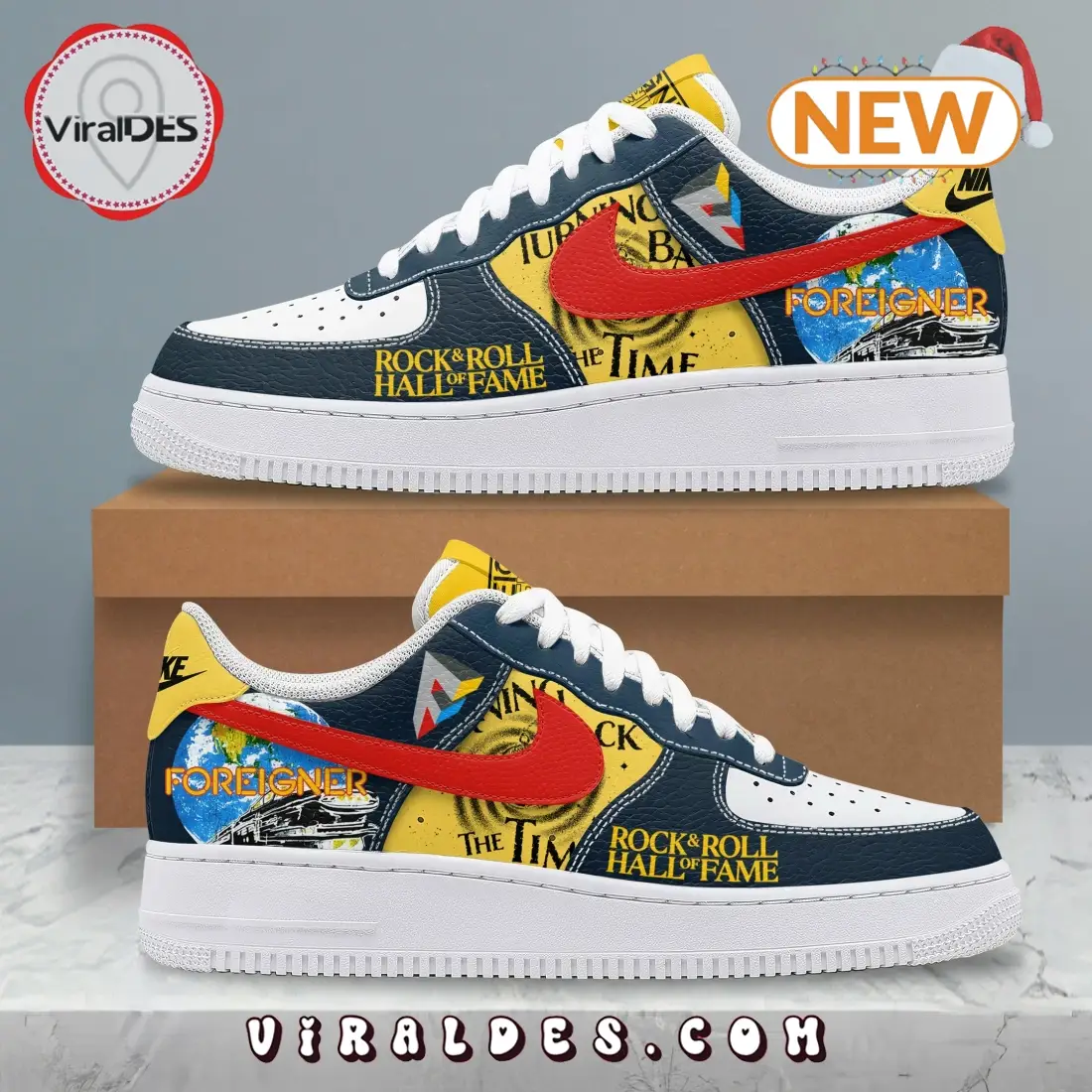 Rock & Roll Hall Of Fame Nike 2024 Christmas Air Force 1 Rock & Roll Hall Of Fame Nike 2024 Christmas Air Force 1 - Image 1