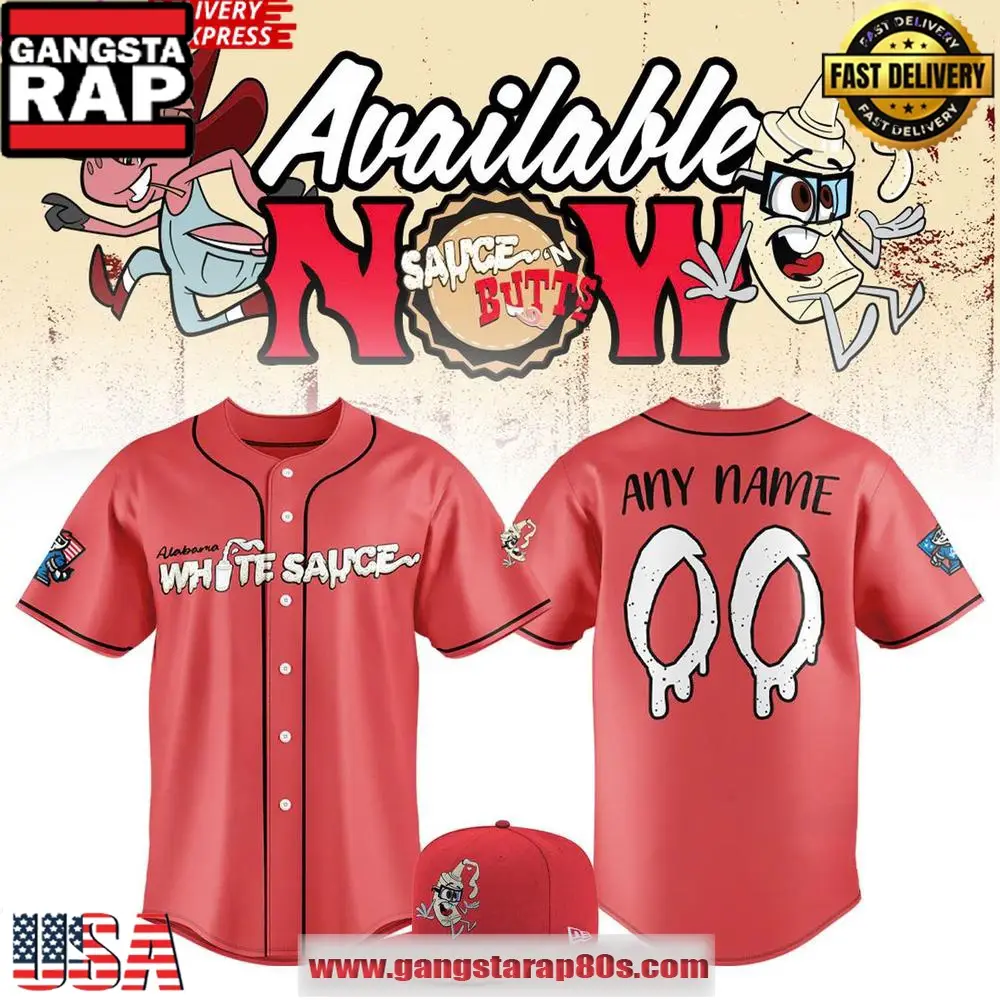 Rocket City Trash Pandas 2025 Alabama White Sauce Baseball Jersey Shirts Rocket City Trash Pandas 2025 Alabama White Sauce Baseball Jersey Shirts - Image 1