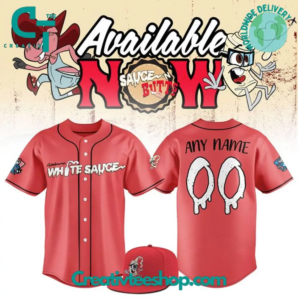 Rocket City Trash Pandas Alabama White Sauce Personalized Baseball Jersey