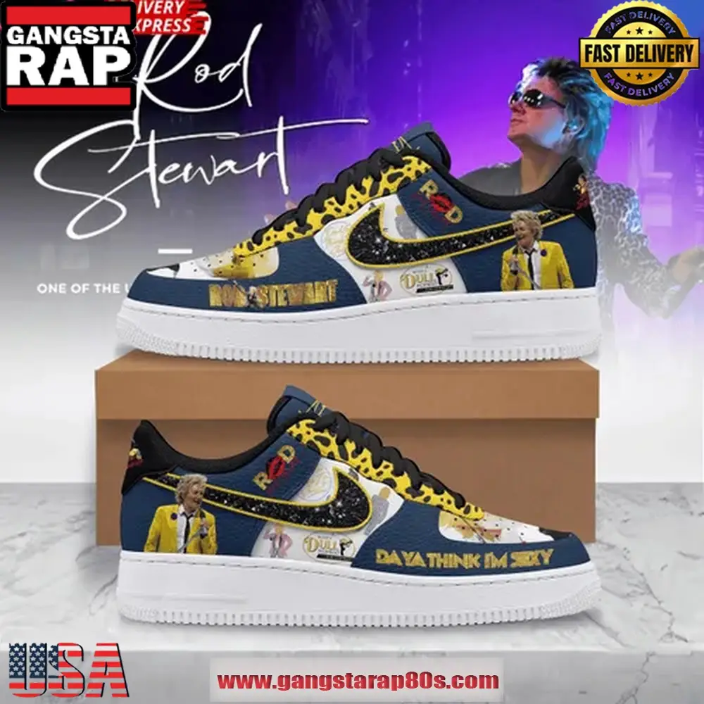 Rod Stewart Limited Edition Air Force 1 Sneakers Shoes Rod Stewart Limited Edition Air Force 1 Sneakers Shoes - Image 1