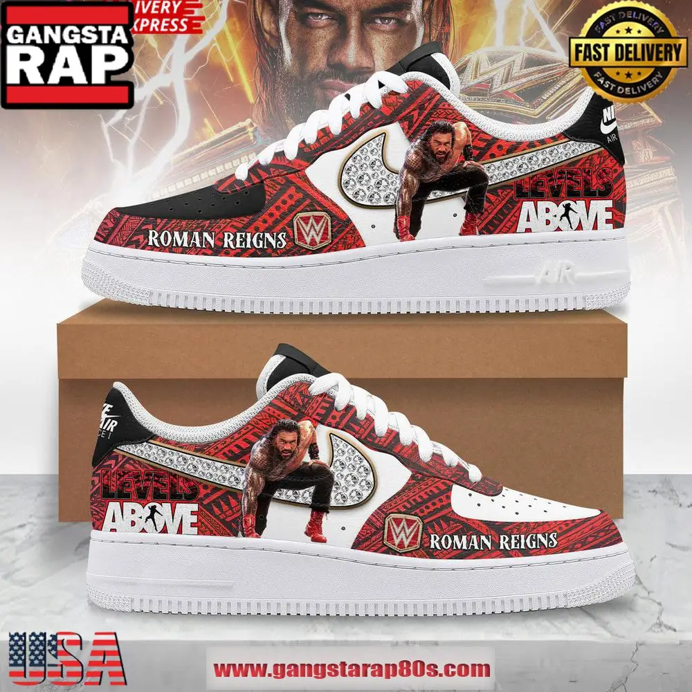 Roman Reigns Levels Above Limited Edition Air Force 1 Sneakers Shoes