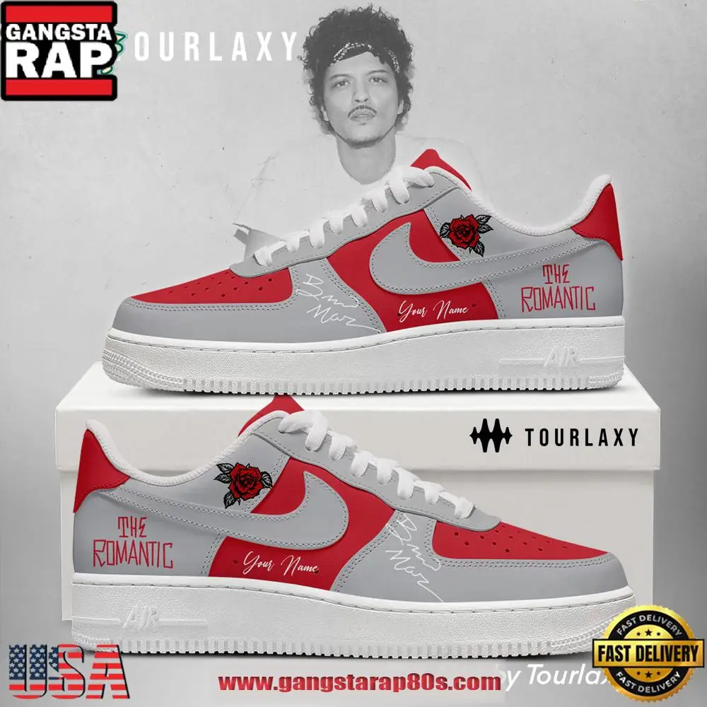Romantic Tour 2026 – Bruno Mars Tour Custom Air Force 1 Sneakers Shoes