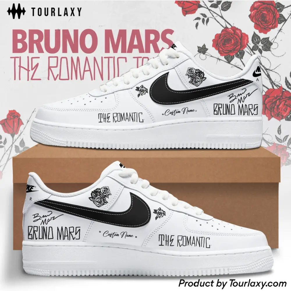 Romantic Tour 2026 Bruno Mars Tour Air Force 1 Shoes V1 