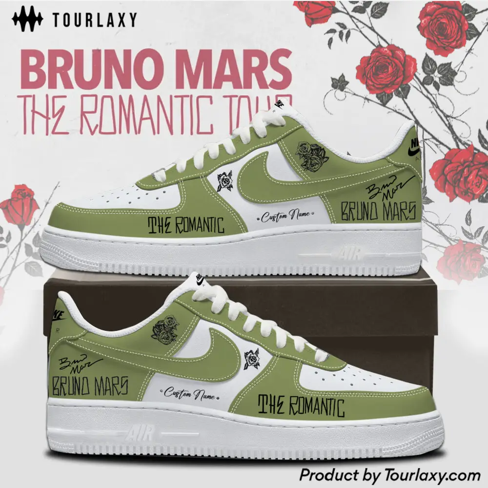 Romantic Tour 2026 Bruno Mars Tour Air Force 1 Shoes V3 