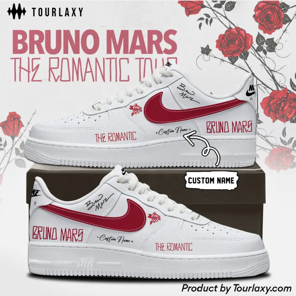 Romantic Tour 2026 Bruno Mars Tour Air Force 1 Shoes V5 