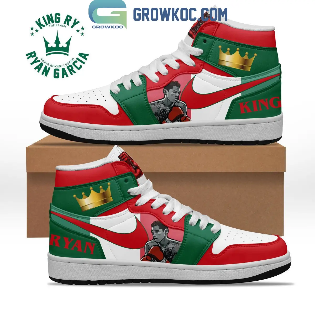 Ryan Garcia King RY The Flash Air Jordan 1 Shoes Ryan Garcia King RY The Flash Air Jordan 1 Shoes - Image 1