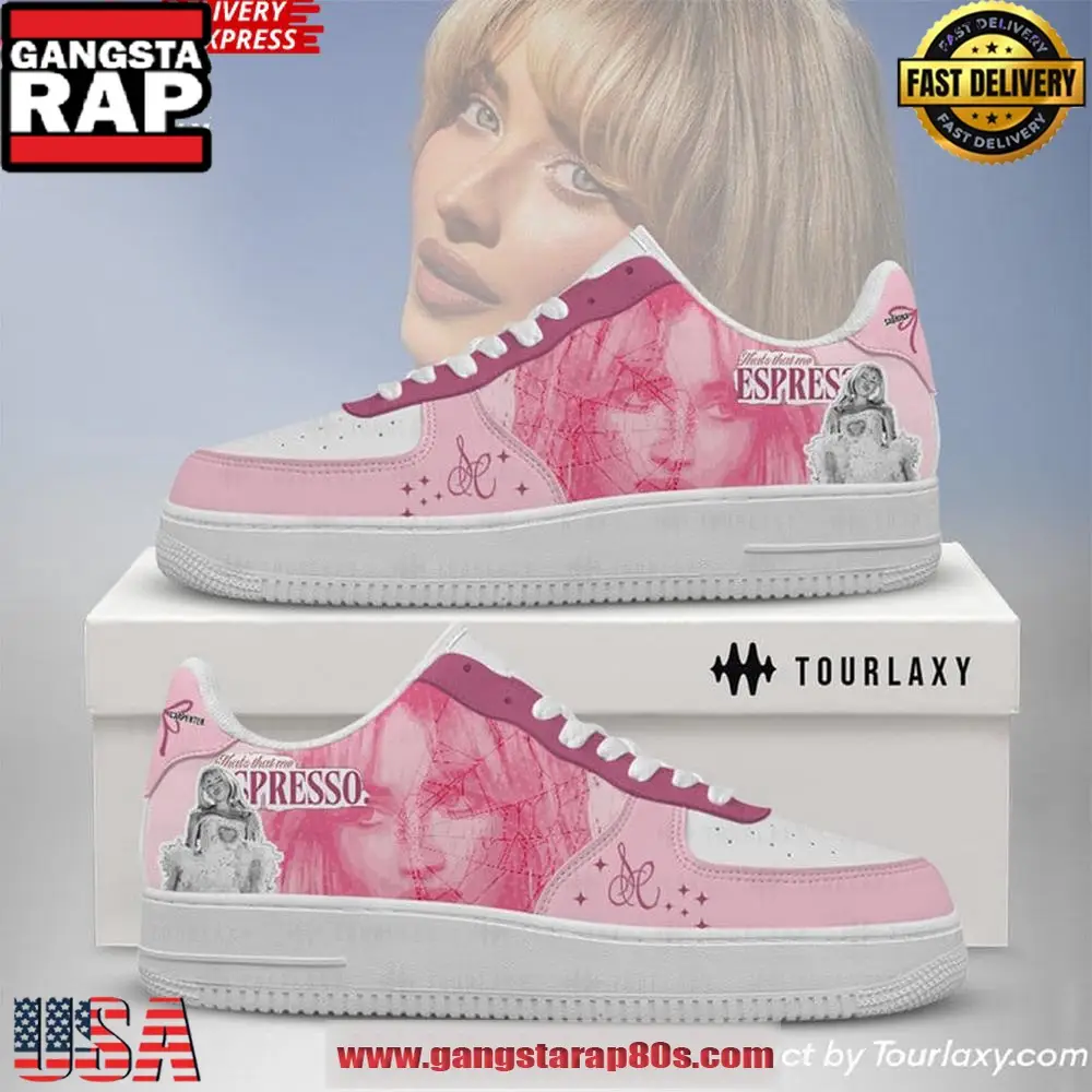 Sabrina Carpenter Espresso Limited Edition Air Force 1 Running Sneakers Shoes