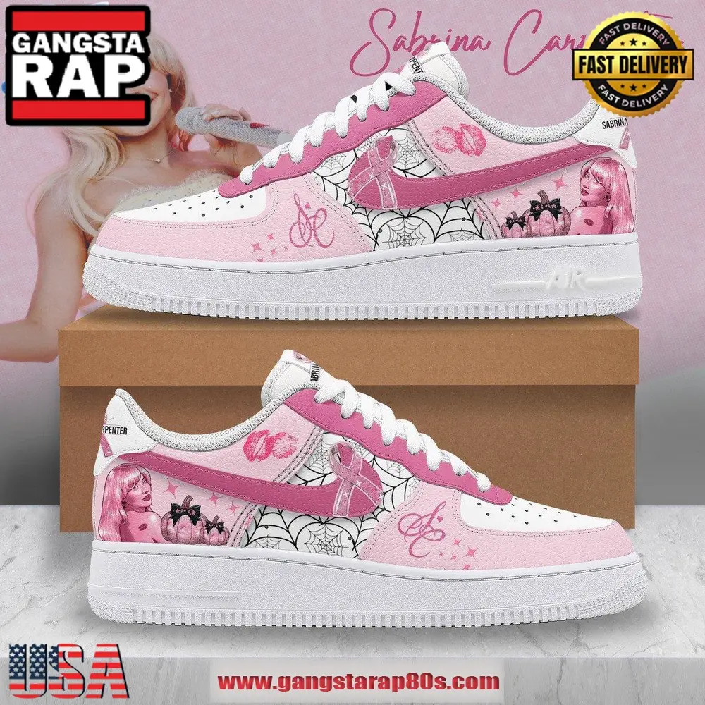 Sabrina Carpenter Pinkout Limited Edition Air Force 1 Running Sneakers Shoes Sabrina Carpenter Pinkout Limited Edition Air Force 1 Running Sneakers Shoes - Image 1