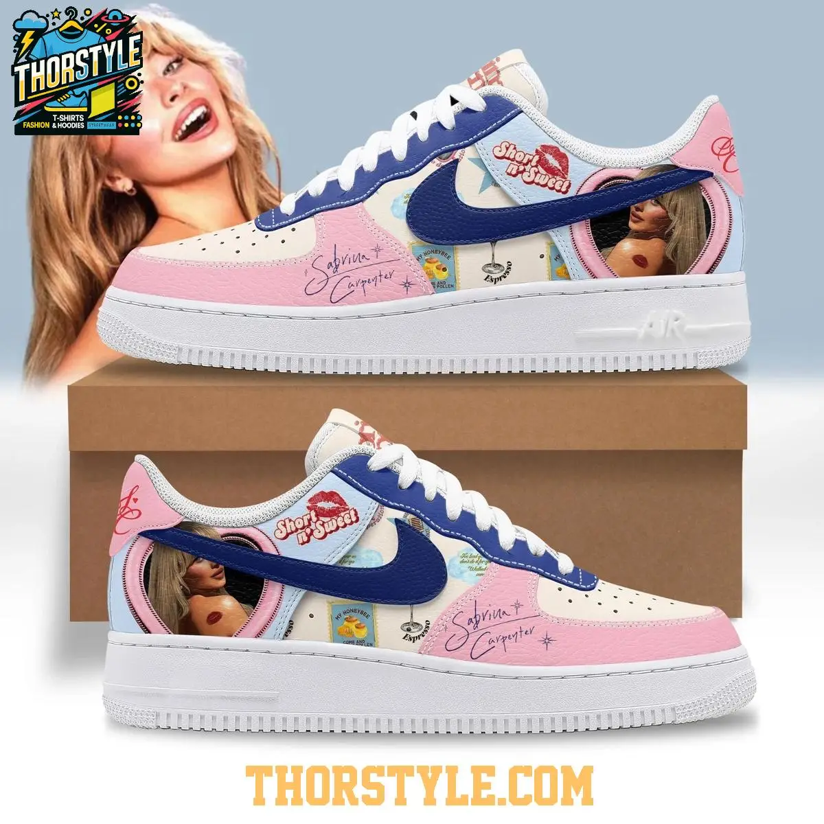 Sabrina Carpenter Short n' Sweet Tour 2026 Alice In Wonderland Air Force 1 Shoes