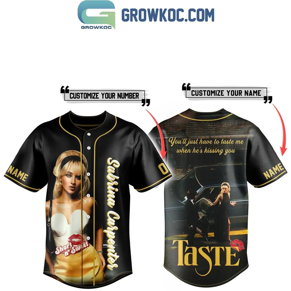 Sabrina Carpenter You Have To Taste Me Personalized Baseball Jersey
