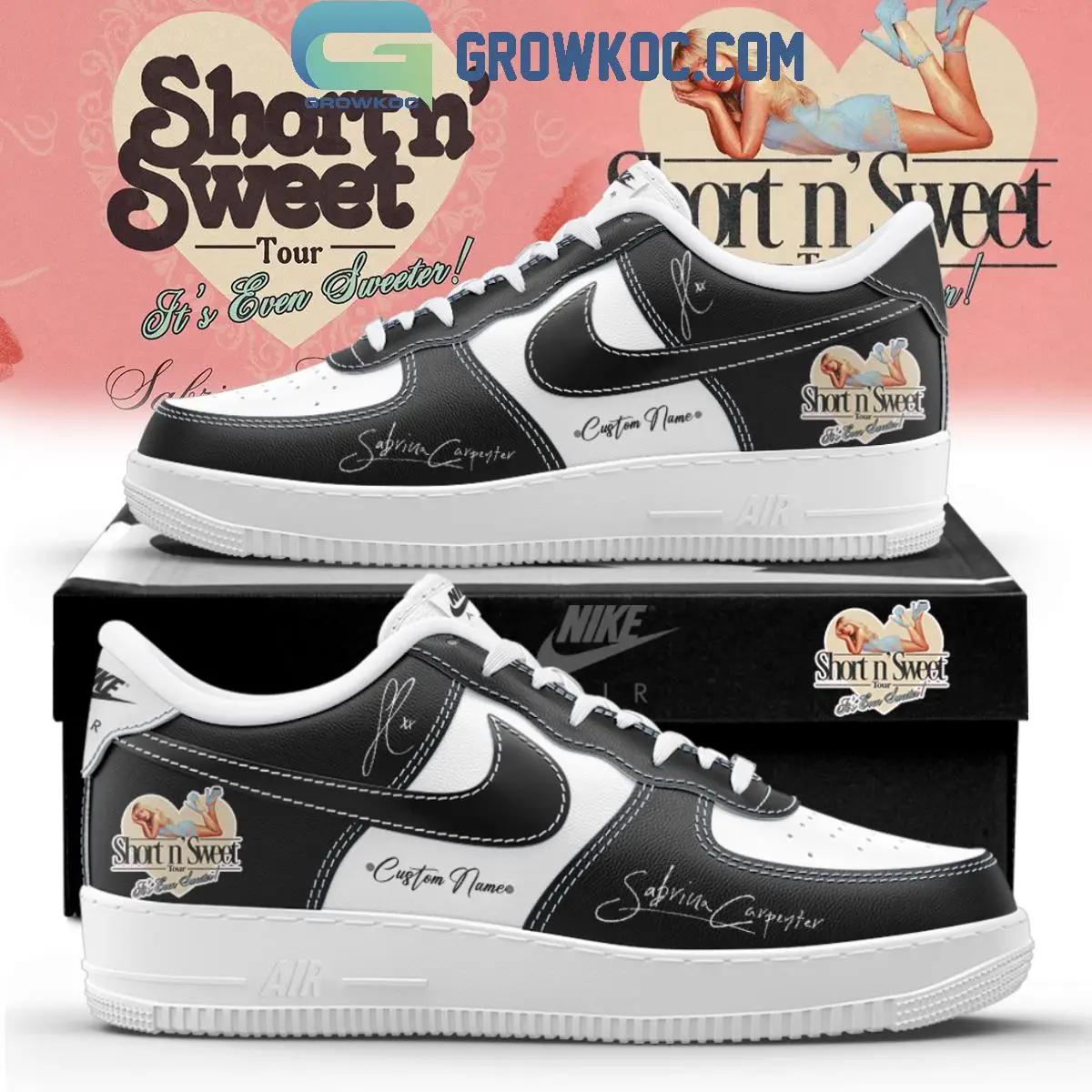 Sabrina Carpenter's Short N' Sweet Tour Air Force 1 Shoes