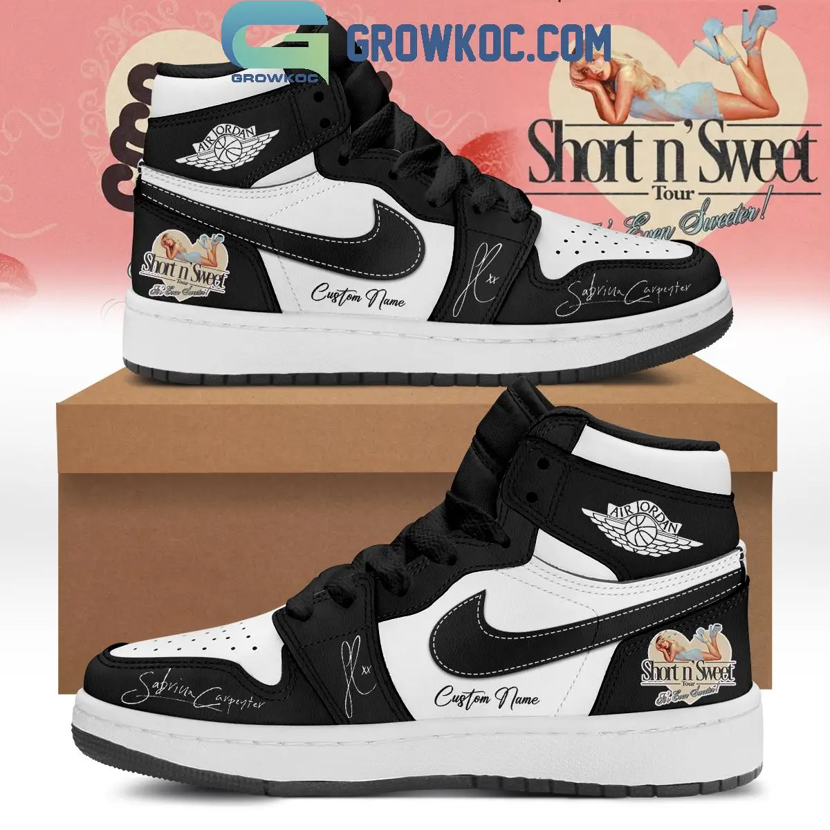Sabrina Carpenter's Short N' Sweet Tour Air Jordan 1 Shoes Sabrina Carpenter's Short N' Sweet Tour Air Jordan 1 Shoes - Image 1