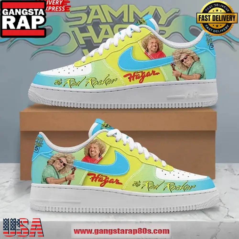 Sammy Hagar Red Rocker Limited Edition Air Force 1 Sneakers Shoes