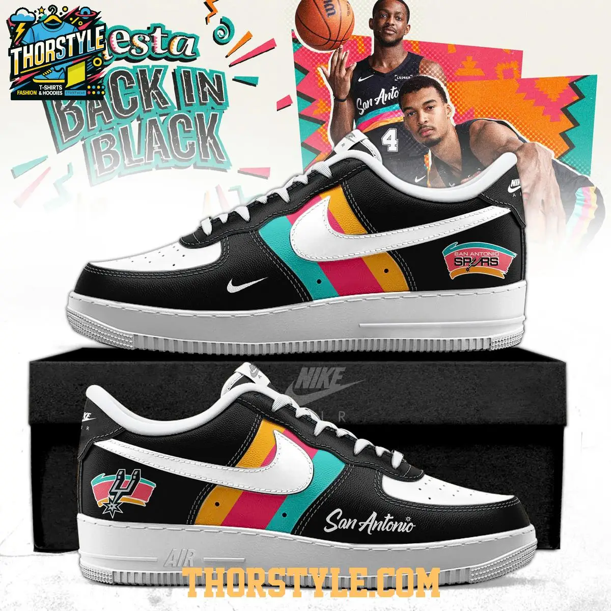 San Antonio Spurs 2026 City Edition Personalized Air Force 1 Shoes