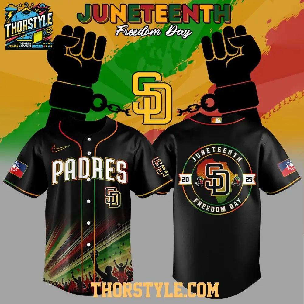 San Diego Padres 2025 Juneteenth Freedom Day Proud Baseball Jersey
