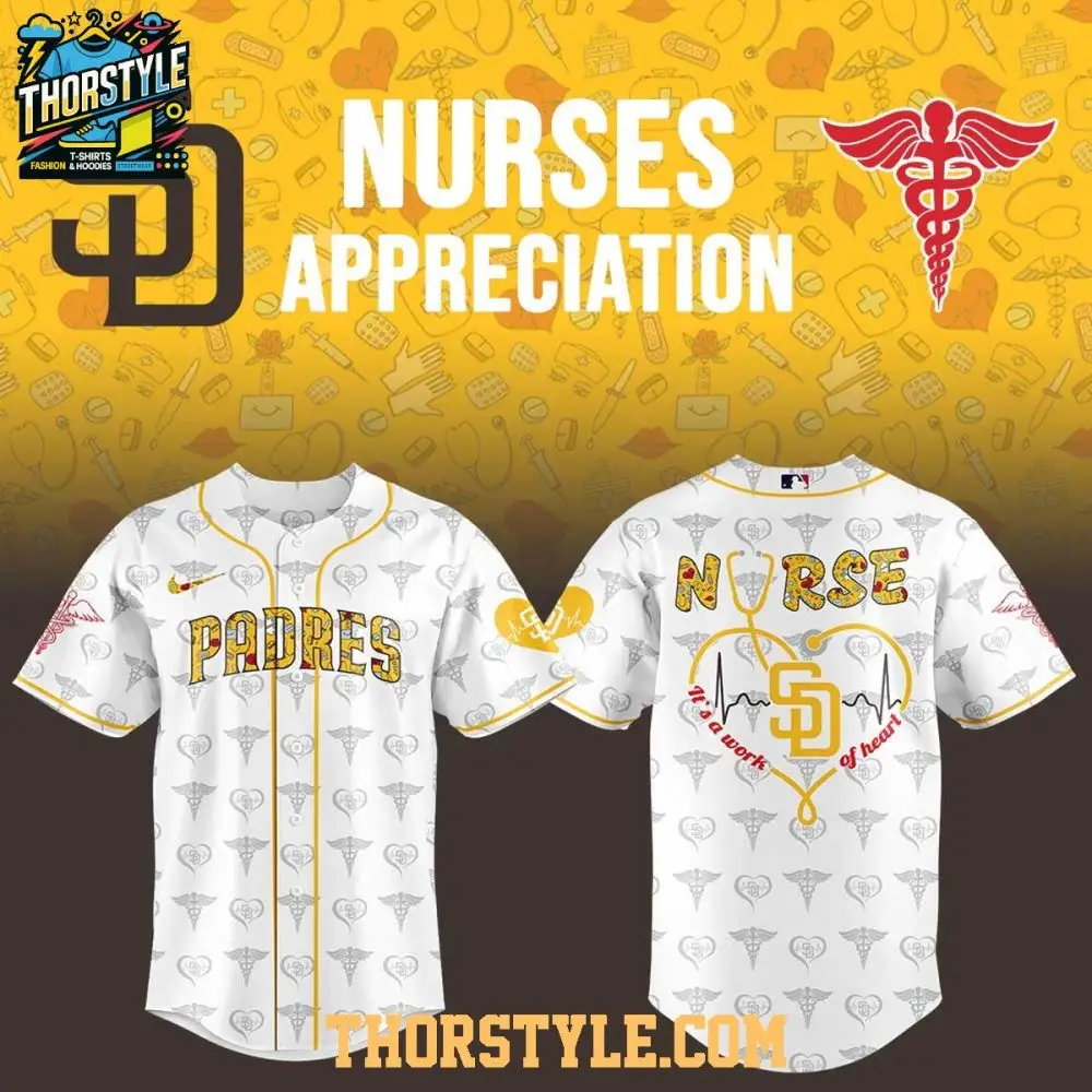 San Diego Padres 2025 Nurses Appreciation A Work Of Heart Baseball Jersey