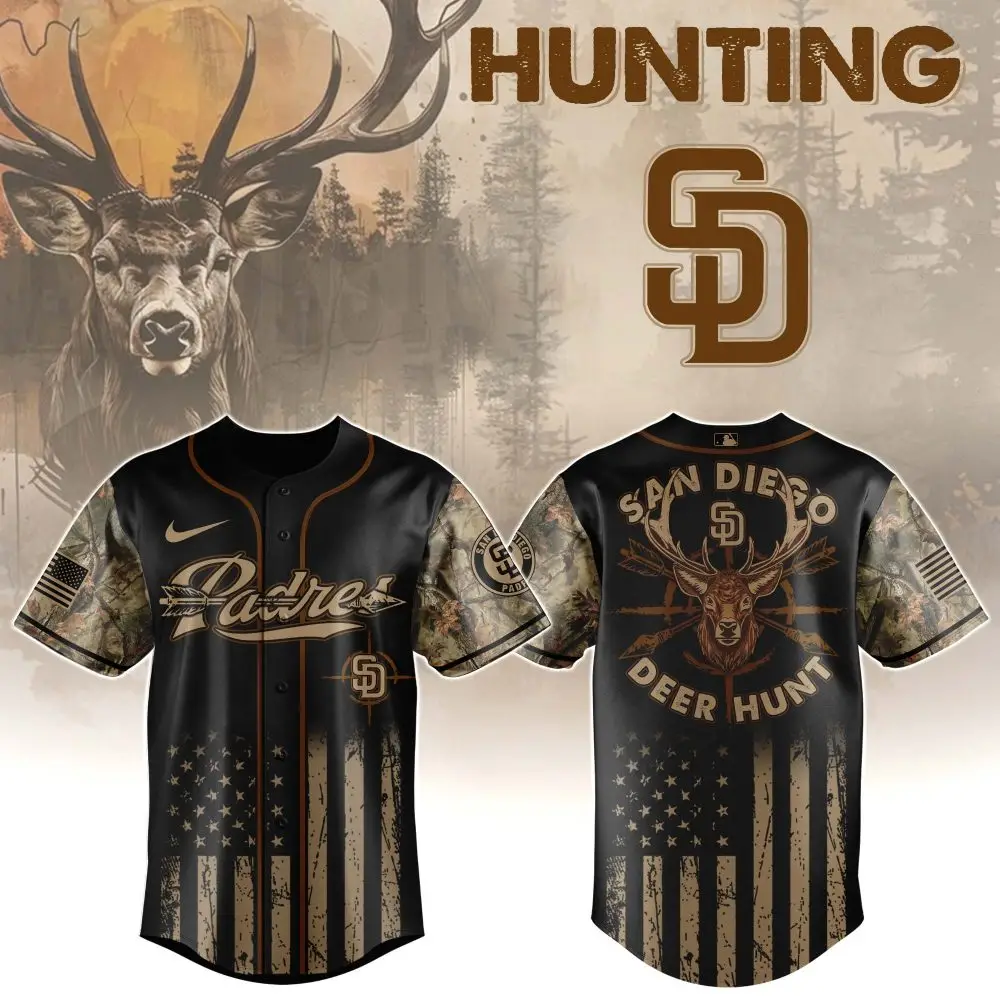 San Diego Padres Camo Hunting Jersey - Deer Hunt Edition , Limited Edition Sportswear San Diego Padres Camo Hunting Jersey - Deer Hunt Edition , Limited Edition Sportswear - Image 1