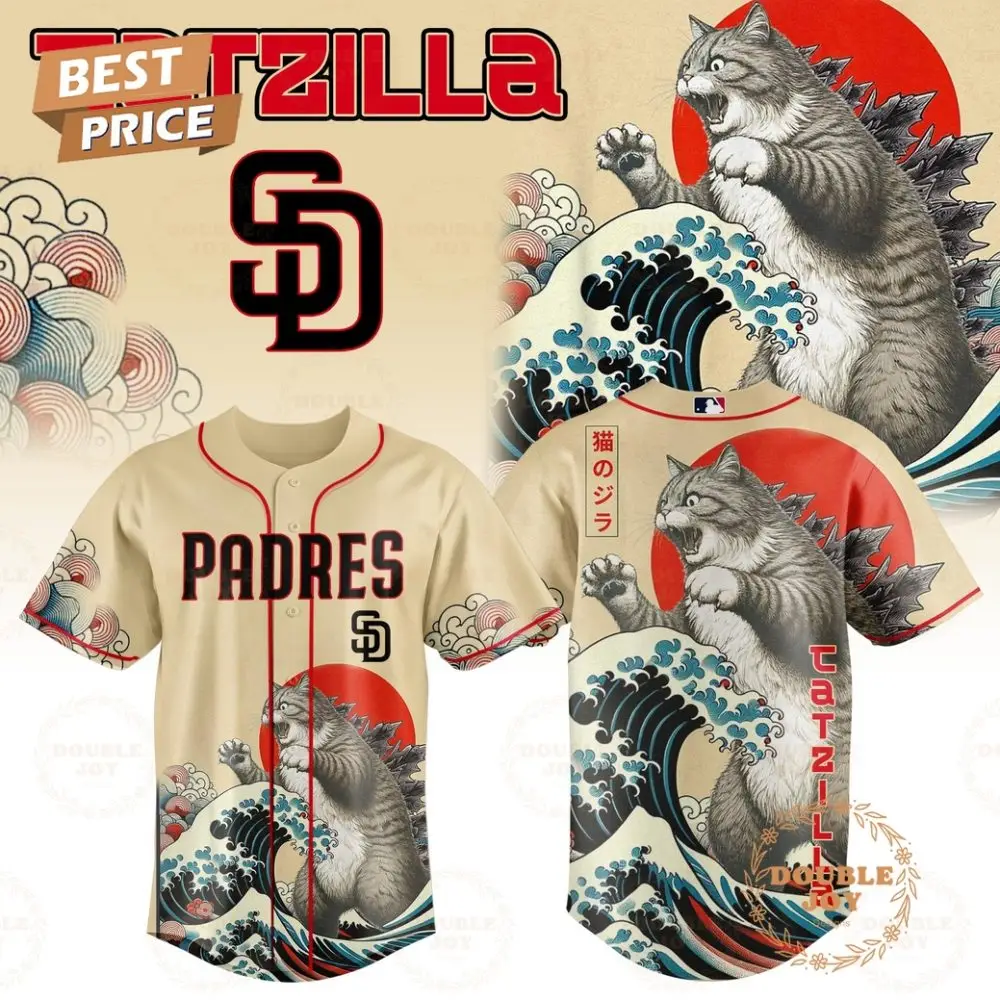 San Diego Padres Catzilla 2025 Japan Limited Edition Baseball Jersey