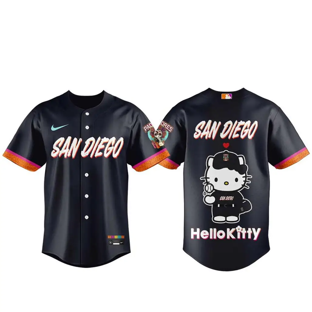 San Diego Padres City Connect 2026 x Hello Kitty Baseball Jersey - Tazila