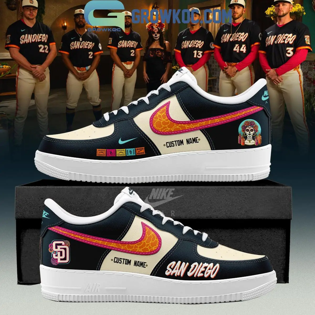 San Diego Padres City Connect New Season 2026 Air Force 1 Shoes