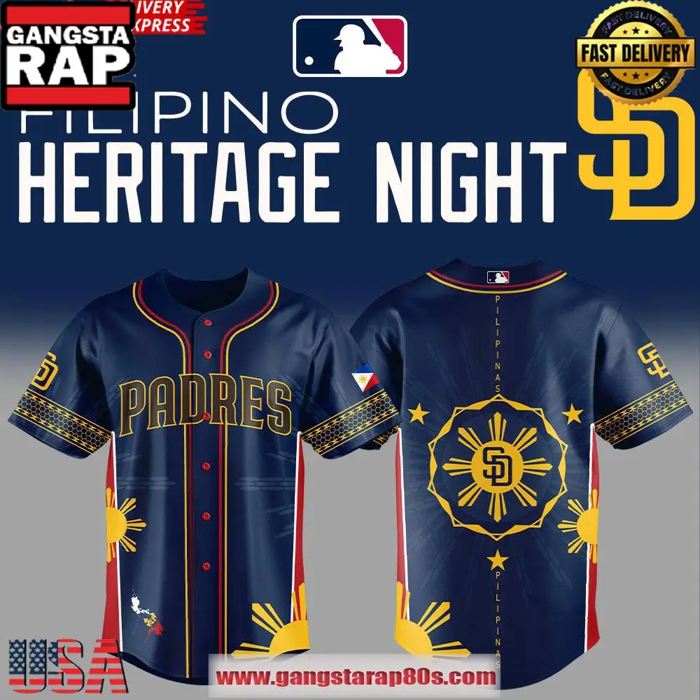 San Diego Padres Filipino Heritage Night 2025 Edition Baseball Jersey Shirt