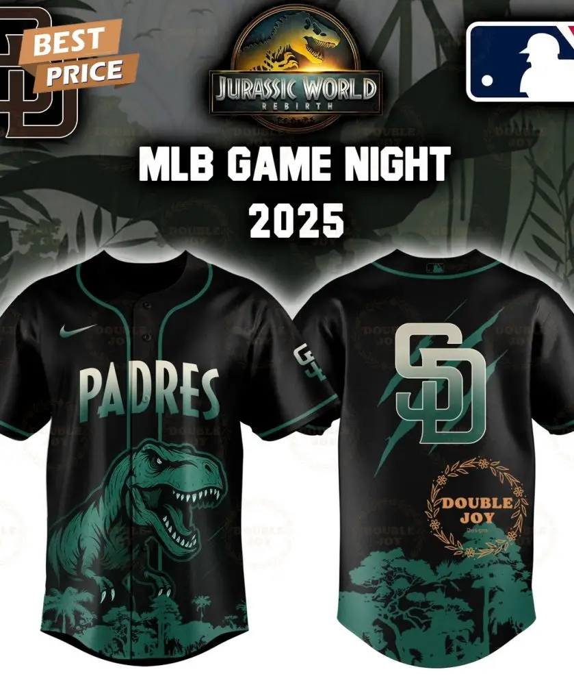 San Diego Padres Jurassic World Rebirth Game Night 2025 Special Edition Baseball Jersey