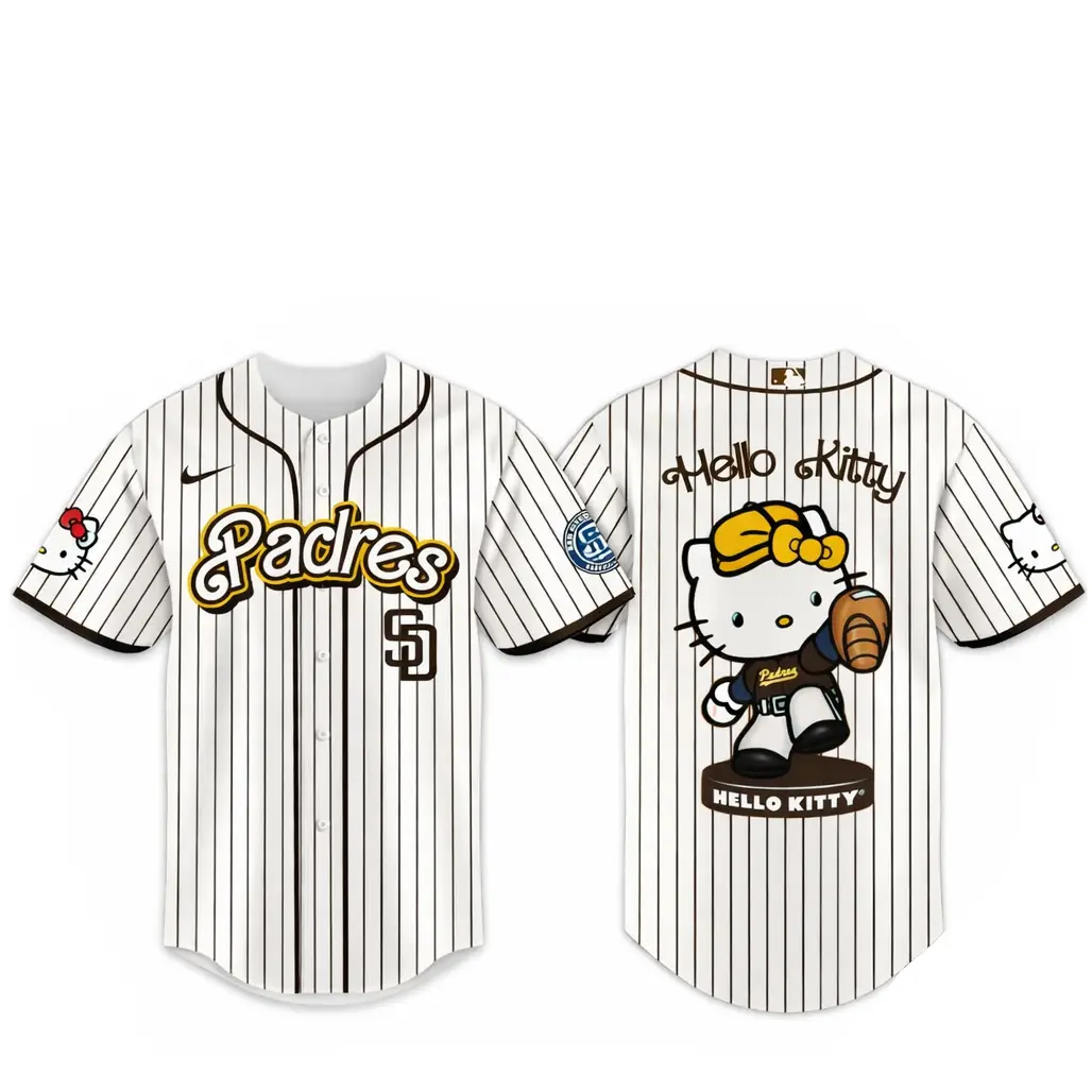 San Diego Padres Major League Baseball 2026 Hello Kitty Baseball Jersey - Tazila