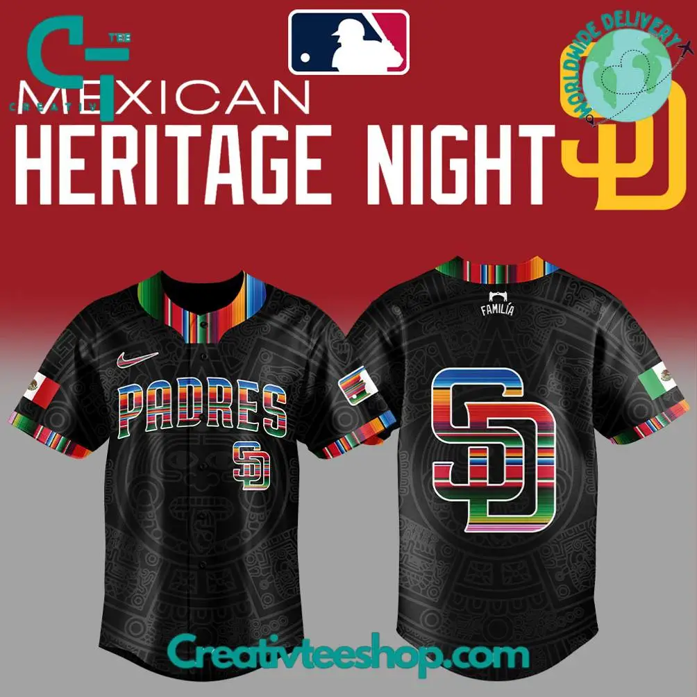 San Diego Padres Mexican Heritage Night Jersey 2025 Special Baseball Jersey San Diego Padres Mexican Heritage Night Jersey 2025 Special Baseball Jersey - Image 1