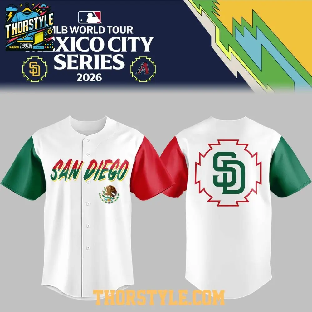 San Diego Padres Mexico City Series 2026 Personalized Baseball Jersey