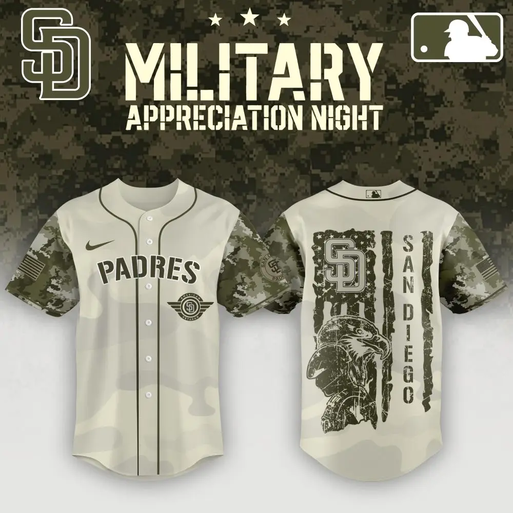 San Diego Padres Military Appreciation Jersey - Limited Edition Camo Design