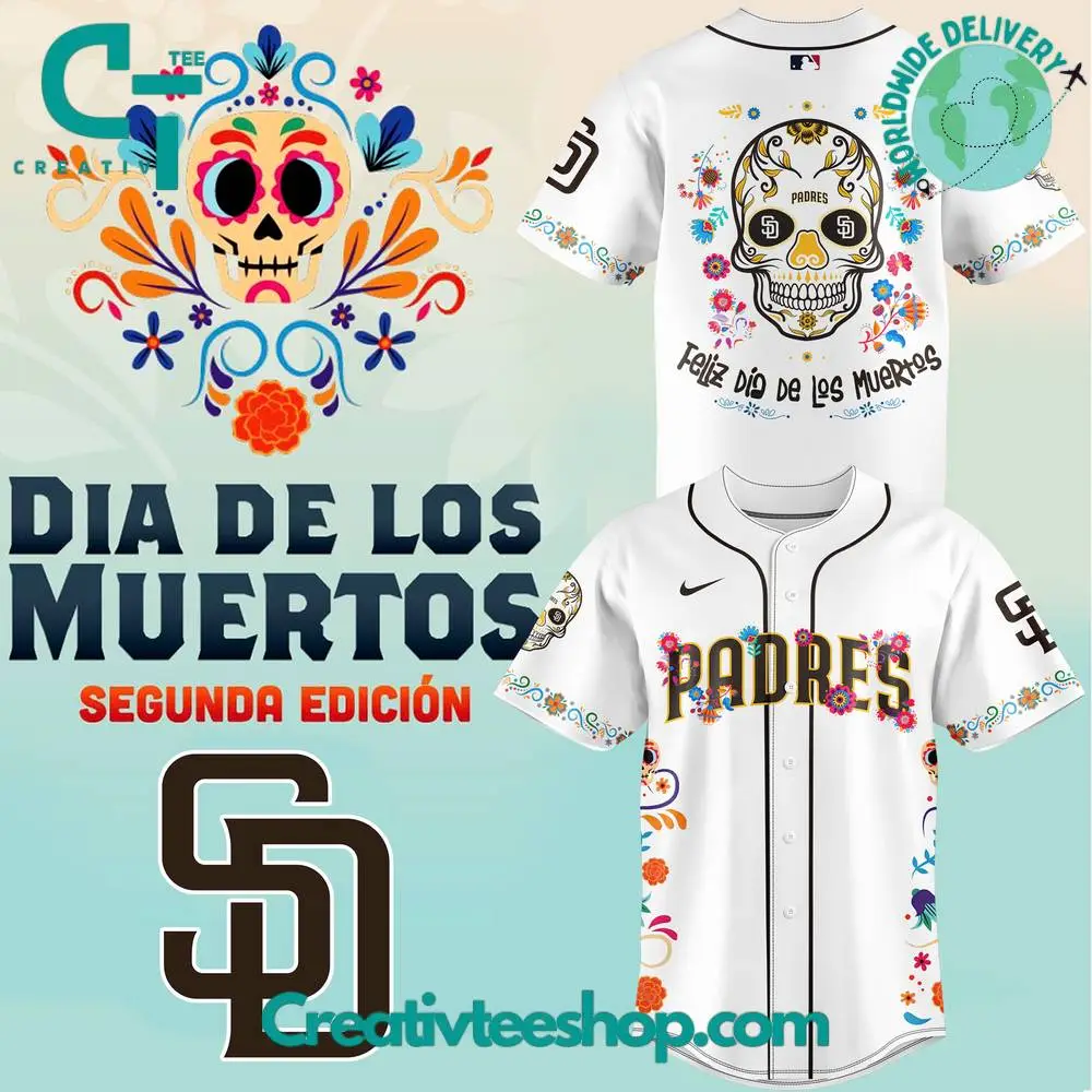 San Diego Padres Mlb Dia De Los Muertos Limited Edition Jersey