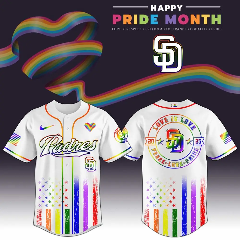 San Diego Padres Mlb X Happy Pride Month Limited Edition Custom Baseball Jersey