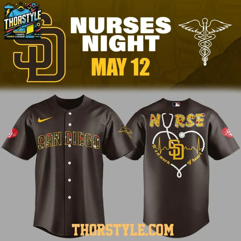 San Diego Padres Nurses Appreciation 2025 Work Of Heart Baseball Jersey
