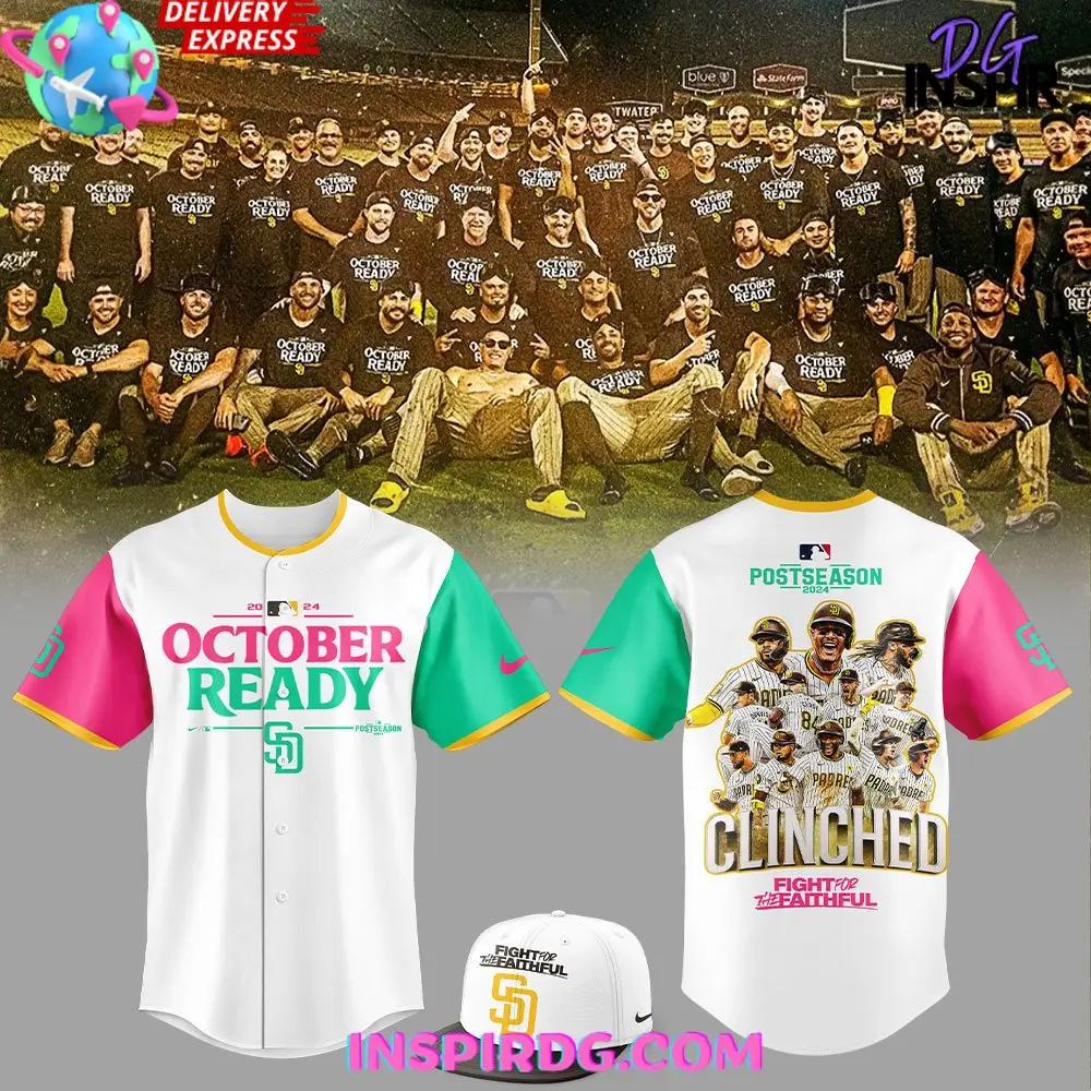 San Diego Padres October Ready Clinched 2024 Baseball Jersey