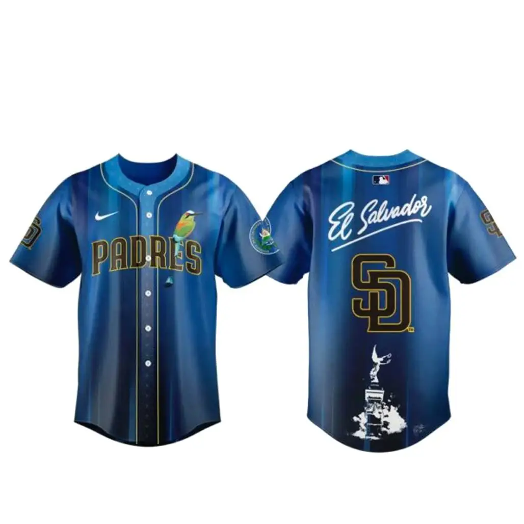 San Diego Padres Salvadoran Heritage Day 2026 Baseball Jersey - Tazila