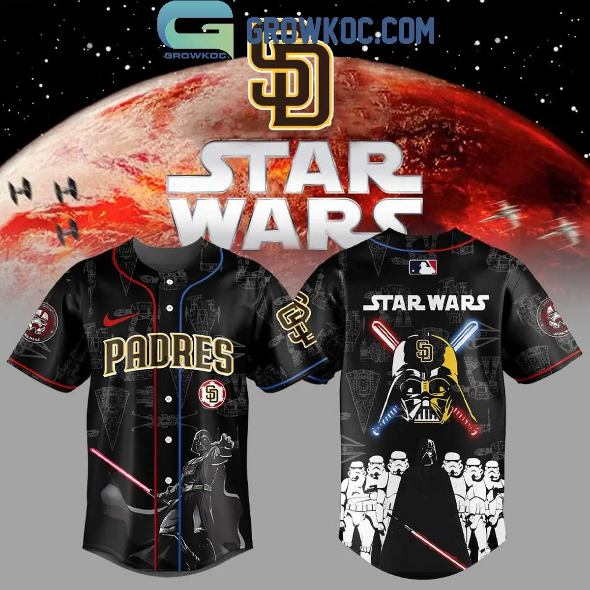 San Diego Padres Star Wars Baseball Jersey