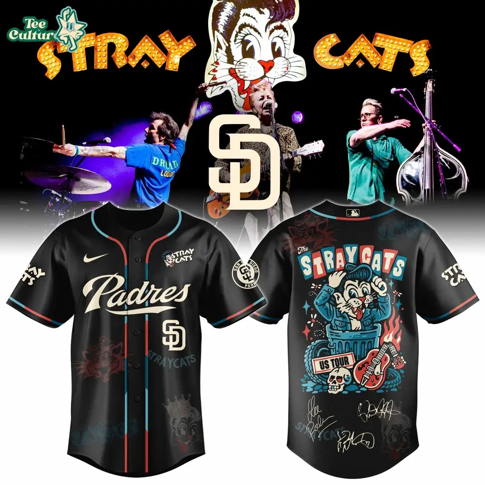 San Diego Padres Stray Cats 2026 US Tour Inspired Baseball Jersey