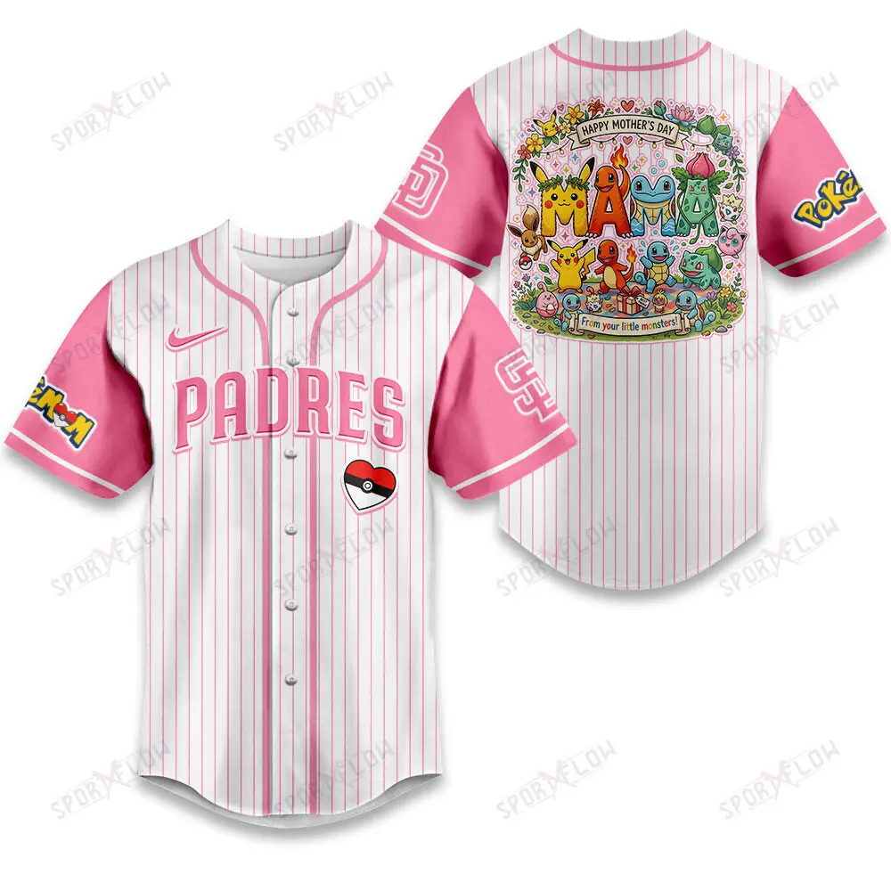 San Diego Padres Stylized Pokémon "Mama" Graphic Baseball Jersey