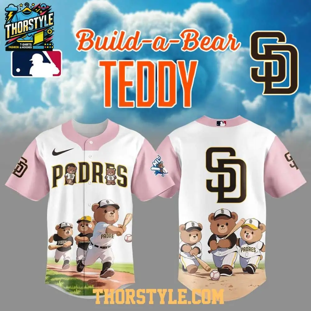 San Diego Padres Teddy Bear 2025 Dream Team Mlb Baseball Jersey
