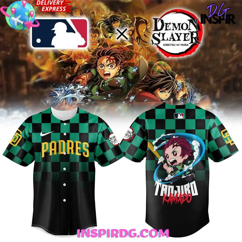 San Diego Padres X Demon Slayer Special Baseball Jersey San Diego Padres X Demon Slayer Special Baseball Jersey - Image 1
