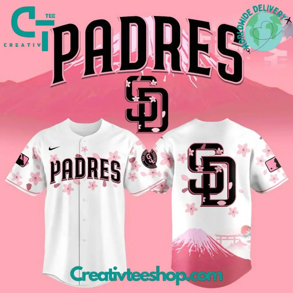 San Diego Padres X Fuji Mount Cherry Blossom Special Baseball Jersey
