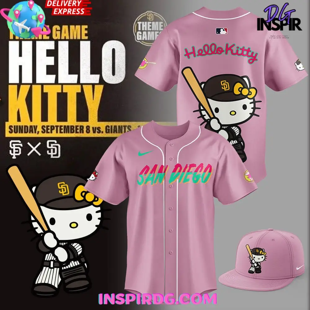 San Diego Padres X Hello Kitty 2024 Pink Baseball Jersey