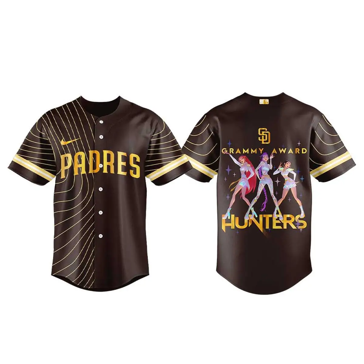 San Diego Padres x KPop Demon Hunters 2026 Grammys Award Baseball Jersey - Tazila