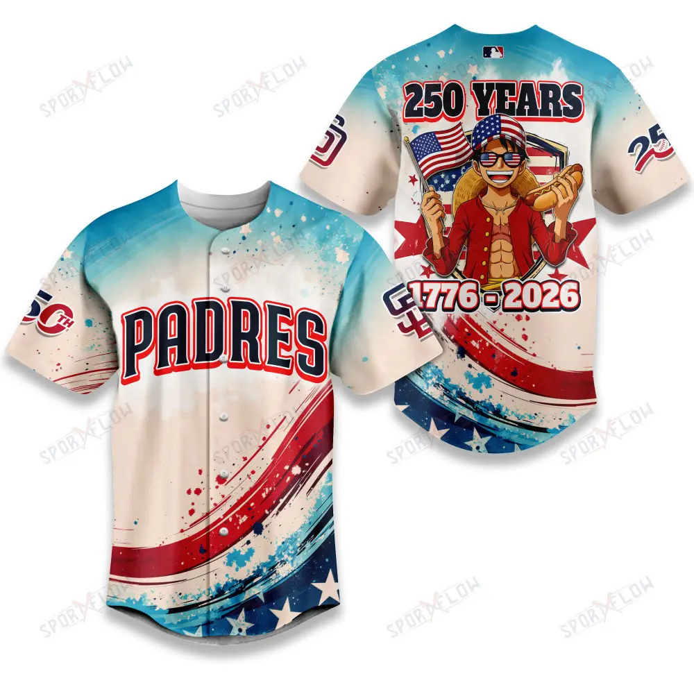 San Diego Padres X Luffy 250 Years Celebration Party Baseball Jersey
