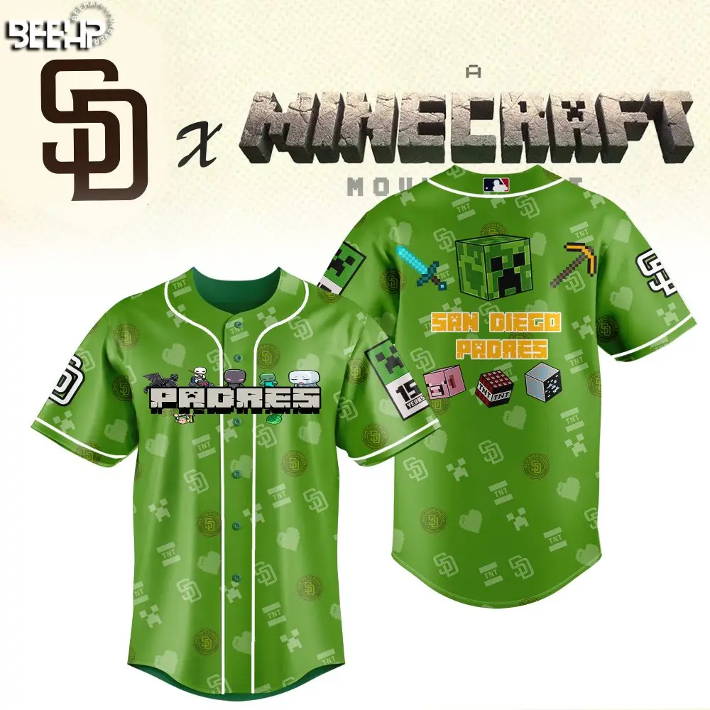 San Diego Padres X Minecraft Jersey – Limited Edition Gamer'S Dream Gear!