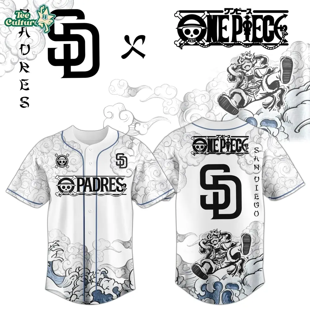 San Diego Padres x One Piece Jersey 2026 Luffy Gear 5