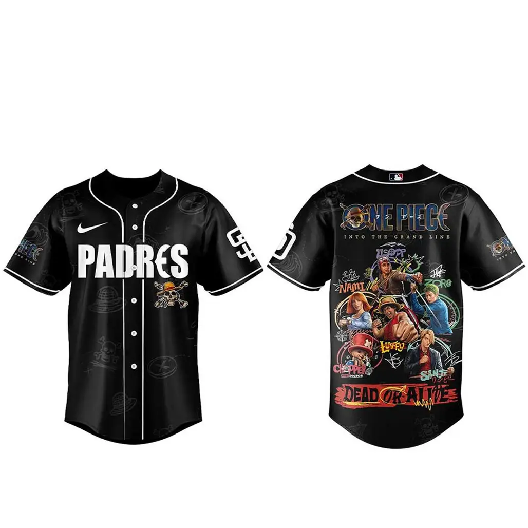 San Diego Padres x One Piece Live Action 2026 Baseball Jersey - Tazila