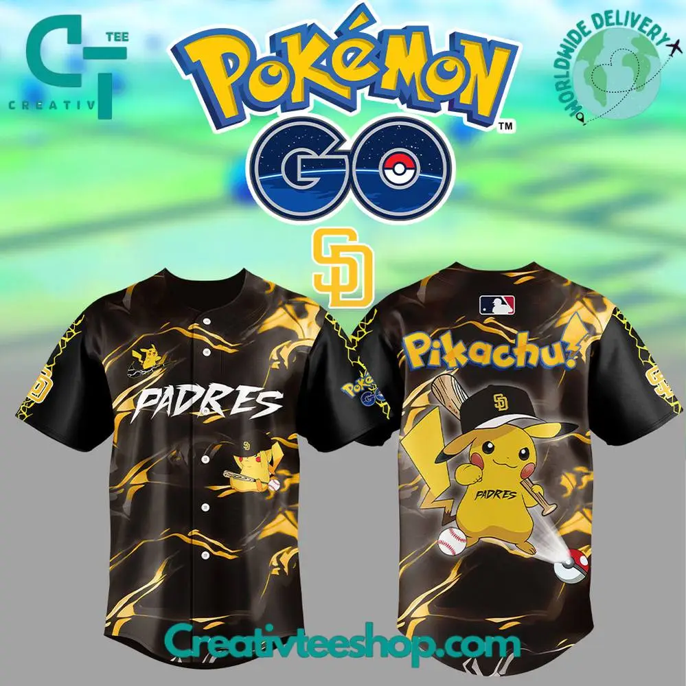San Diego Padres X Pokemon Go Special Baseball Jersey